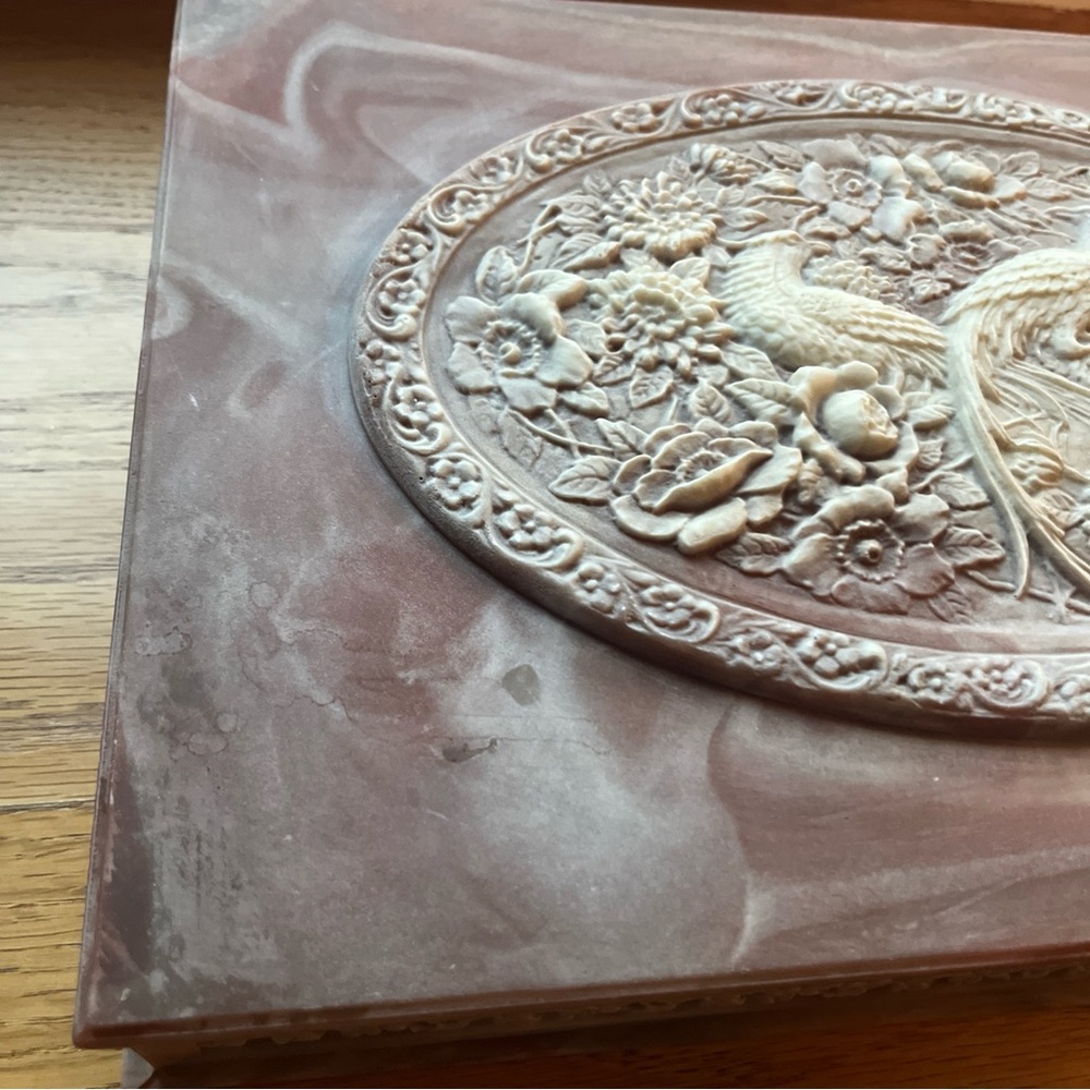 Incolay Stone Jewelry Box 14” X 10” X 2.5” - Picture 2 of 10